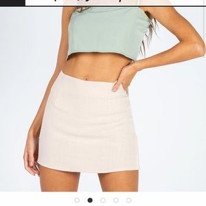 Princess Polly Selby mini skirt oatmeal